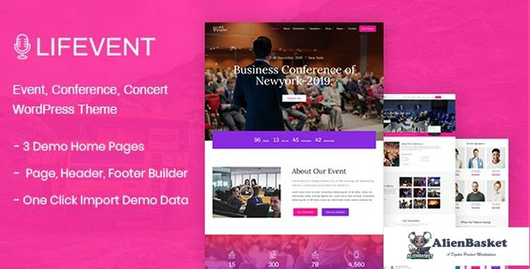 91071  Lifevent v1.1.1 - Conference WordPress Theme