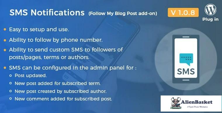 83820  SMS Notifications v1.0.8 - Follow My Blog Post add-on