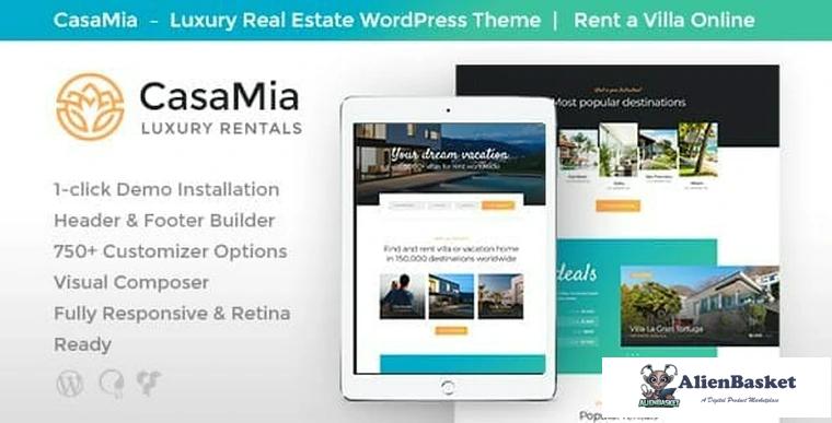 84074  CasaMia v1.1.3 - Property Rental WordPress Theme