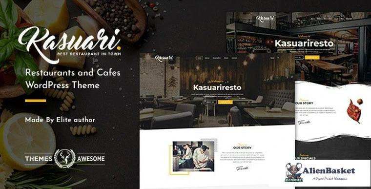 80437  Kasuari v1.4 - Restaurants and Cafes WordPress Theme