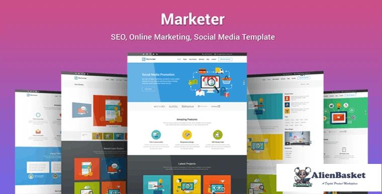 79469  Marketer v1.2.6 - SEO, Online Marketing, Social Media WordPress Theme