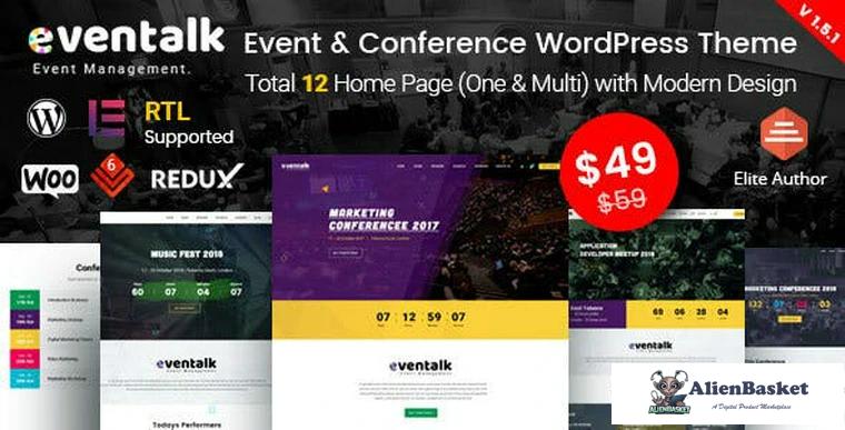 79148  EvenTalk v1.5.7 - Event Conference WordPress Theme for Event and Conference