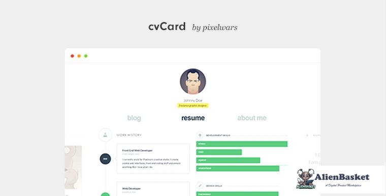 80617  cvCard WP v1.4.2 - Responsive vCard WordPress Theme