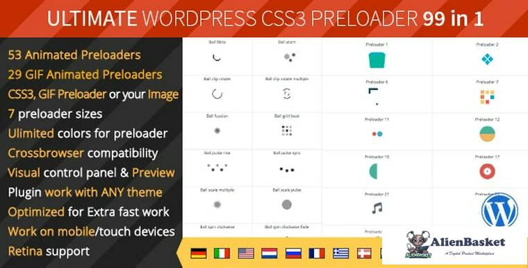 83653  Ultimate WordPress Preloader v1.1 - 99 CSS3 Preloaders