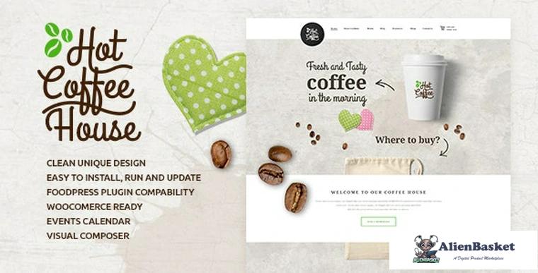 79103  Hot Coffee v1.7 - Cafe / Restaurant / Bar WordPress Theme