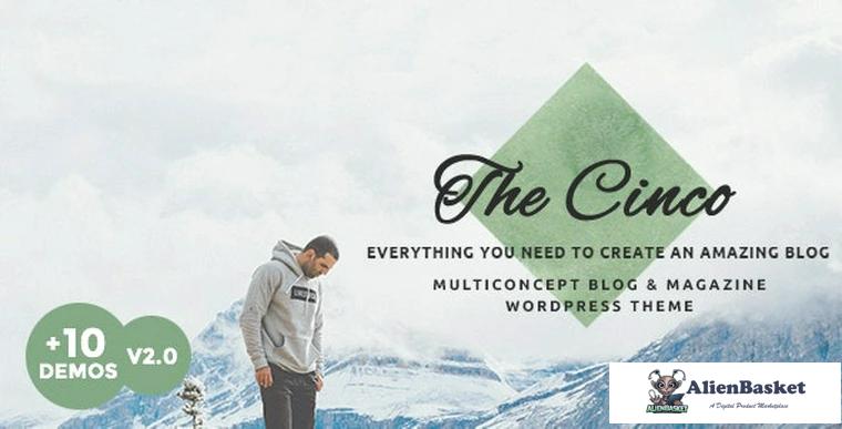 81605  Cinco v1.0 - Multi-Concept Elegant Blog Theme