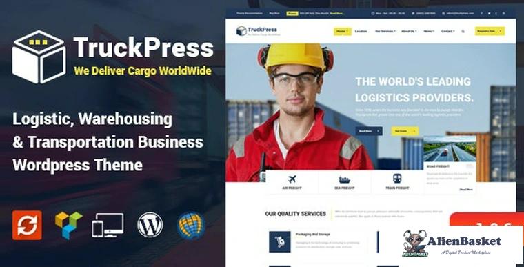 77935  TruckPress v1.0.6 - Logistics & Transportation WP Theme