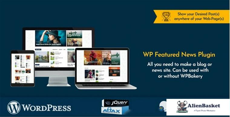 92148  WP Featured News Pro v1.6.0 - Custom Posts Listing Plugin