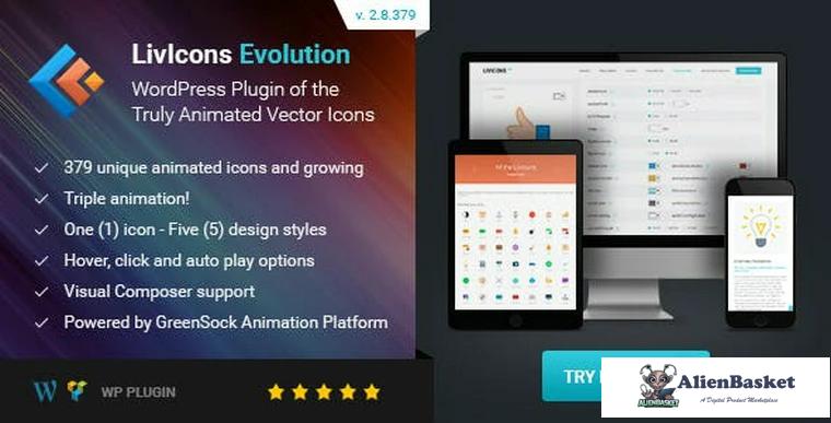 89234  LivIcons Evolution for WordPress v2.10.387 - The Next Generation of the Truly Animated Vector