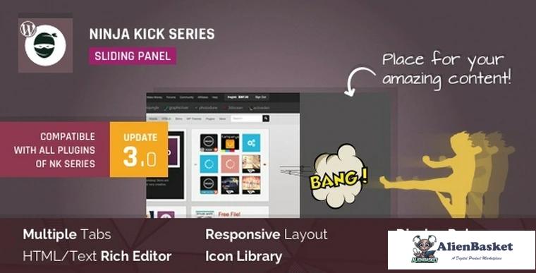 68128  Ninja Kick: Sliding Panel for WordPress v3.0.7