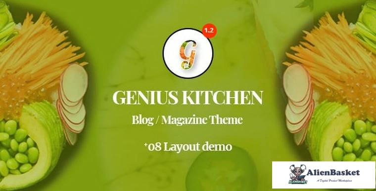 78373  Genius Kitchen v1.2 - News Magazine and Blog Food WordPress Theme