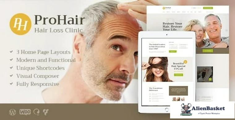 79231  ProHair v1.2.1 - Hair Loss Clinic & Cosmetology WordPress Theme