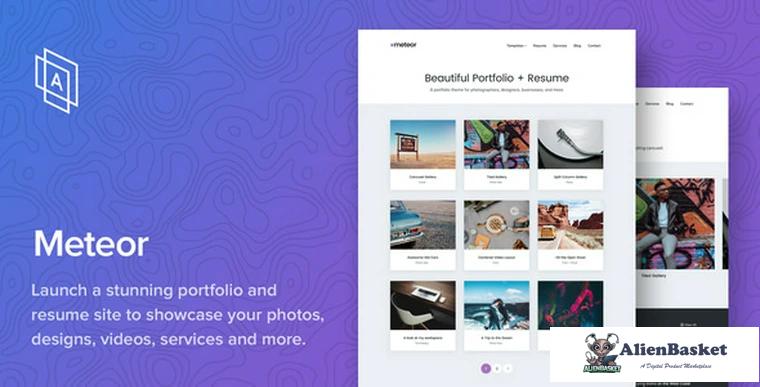 69852  Meteor v1.1.0 - Beautiful Portfolio and Resume Theme