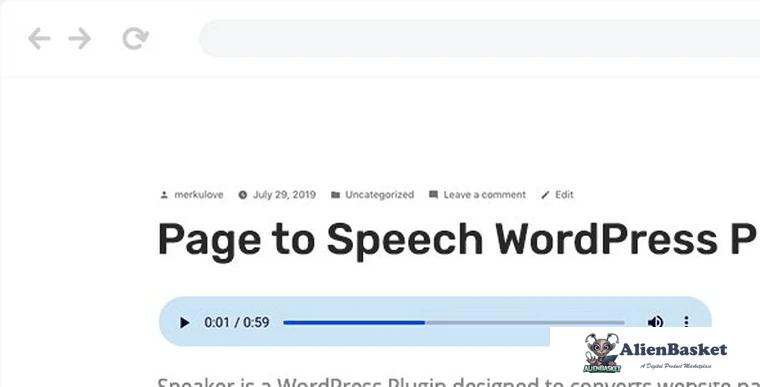 80847  Speaker v2.0.5 - Page to Speech Plugin for WordPress