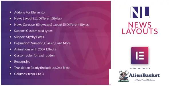 77453  News Layouts for Elementor v1.0 - WordPress Plugin
