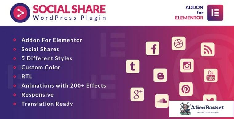 81902  Social Share for Elementor v1.0 - WordPress Plugin