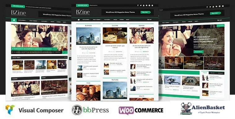 74516  Bzine v2.0 - Wordpress Premium HD Magazine