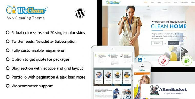 68430  We Clean v1.8 - Cleaning Business WordPress Theme