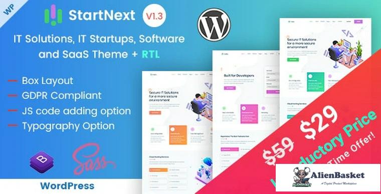 76264  StartNext v1.3.0 - IT Startups WordPress Theme