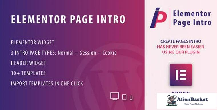 76604  Page Intro for Elementor v1.0 - WordPress Plugin