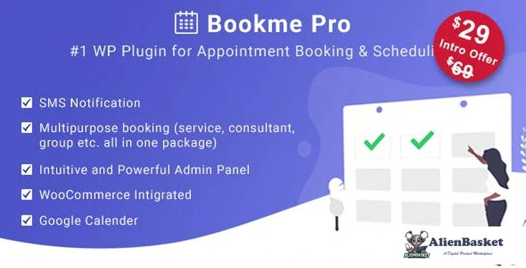 76553  Bookme Pro v1.2 - WordPress Appointment Booking and Scheduling Software