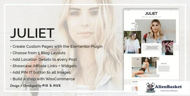 76563  Juliet v2.6 - A Blog & Shop Theme for WordPress