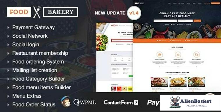 71381  FoodBakery v1.3 - Food Delivery Restaurant Directory Theme