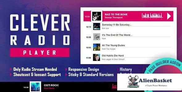 96568  CLEVER v1.4 - HTML5 Radio Player With History - Shoutcast and Icecast - Elementor Widget Addo