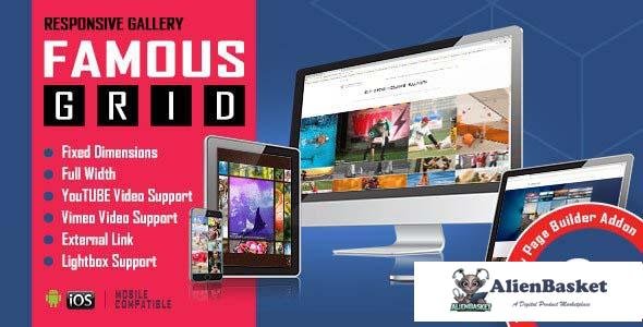 95739  Famous v1.0.3 - Responsive Image & Video Grid Gallery for WPBakery Page Builder 