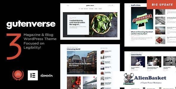 95159  GutenVerse v1.4 - Magazine and Blog Theme 