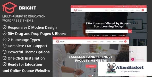 95207  Bright v2.1.4 - Education & Online Course WordPress Theme 