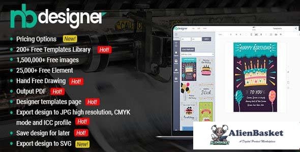 95411  Nbdesigner Pro v2.7.2 - Online Woocommerce Products Designer Plugin 