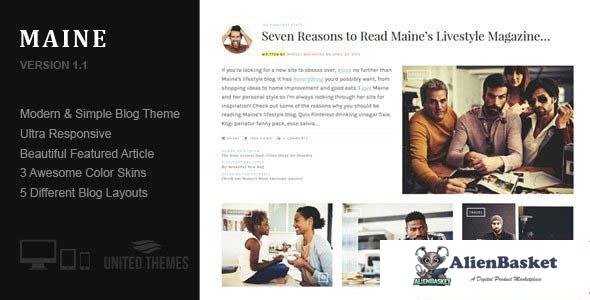 95475  Maine v2.0 - A Responsive WordPress Blog Theme 