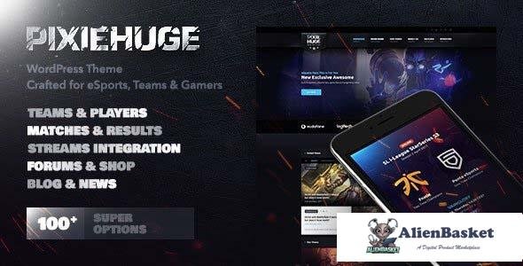 95612  PixieHuge v1.1.7 - eSports Gaming Theme For Clans & Organizations 