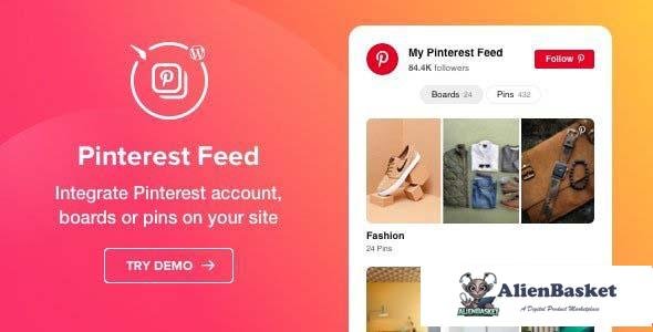 95634  Pinterest Feed v1.2.0 - WordPress Pinterest Feed plugin 