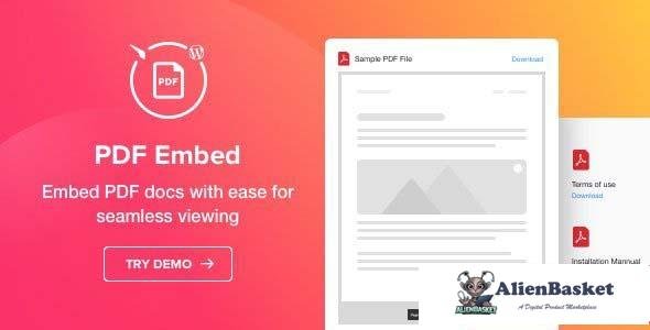 95638  PDF Embed v1.1.0 - WordPress PDF Viewer plugin 