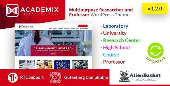 95675  Academix v1.2.1 - Multipurpose Education, Researcher and Professor WordPress Theme 