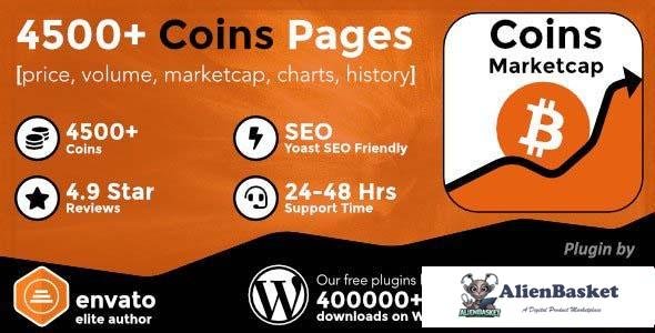 101491  Coins MarketCap v4.9 - WordPress Cryptocurrency Plugin 