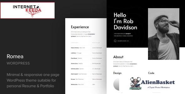 101442  Romea v1.4 - Personal Portfolio WordPress Theme 