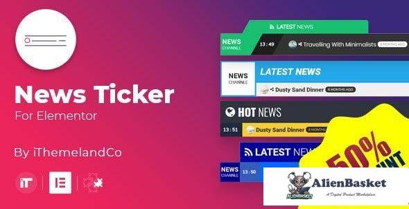 102222  News Ticker For Elementor v1.3.2 