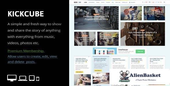 96251  KICKCUBE v3.0 - Membership & User Content Sharing Theme 
