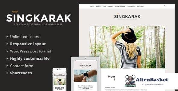 96279  Singkarak v1.0.8 - Responsive WordPress Blog Theme 