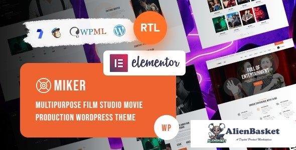 96300  Miker v1.0 - Movie and Film Studio WordPress Theme 