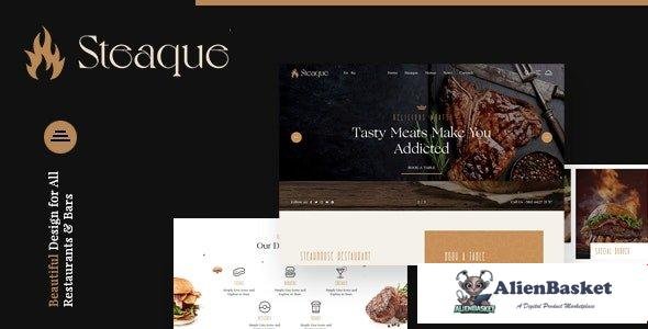 96350  Steaque v1.0.0 - Restaurant and Cocktail Bar WordPress Theme 