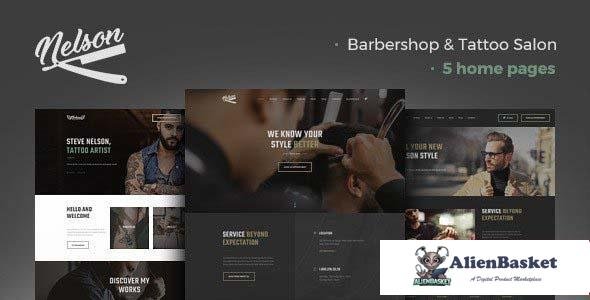 96510  Nelson v1.2.0 - Barbershop Hairdresser & Tattoo Salon WordPress Theme 