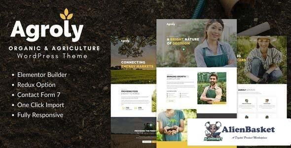 96513  Agroly v1.0 - Organic & Agriculture Food WordPress Theme 