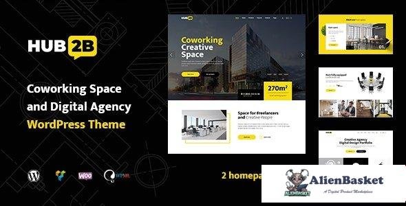 96540  Hub2B v1.0.6 - Coworking Space and Digital Agency WordPress Theme 