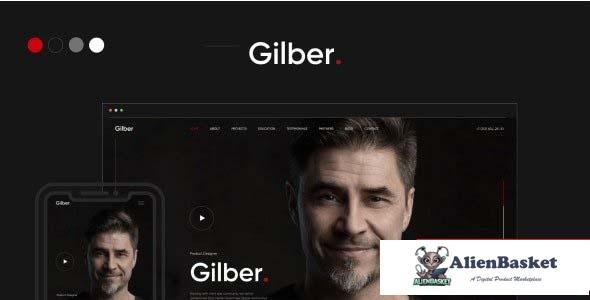 104153  Gilber v1.0.1 - Personal CV/Resume WordPress Theme 