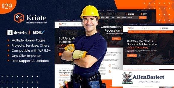 96584  Kriate v1.0 - Industrial Construction Multipurpose WordPress Theme 