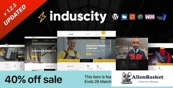 97079  Induscity v1.2.5 - Factory and Manufacturing WordPress Theme 